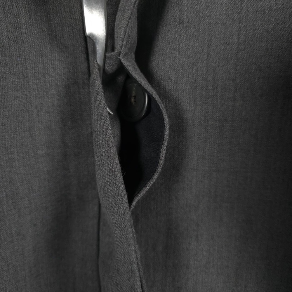J. CREW 100%‎ WOOL Hidden Button Jacket Blazer Coquette Size 12 Charcoal Suiting - Picture 8 of 11